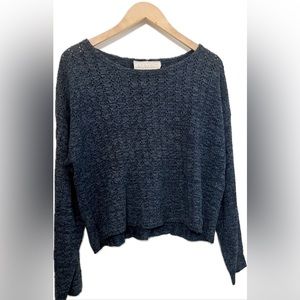 Chaval Classics Boat-neck Knit Cropped Sweater